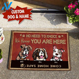 NO NEED TO KNOCK WE KNOW YOU ARE HERE Doormat Full Printing HP-DHL013 | Welcome Mat | House Warming Gift