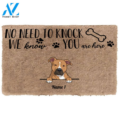 No Need To Knock We Know You Are Here Personalize Doormat
