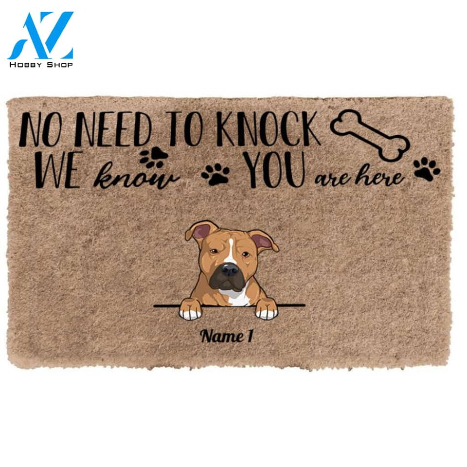 No Need To Knock We Know You Are Here Personalize Doormat