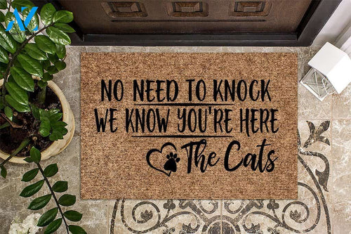 No Need to Knock We Know you're here The Cats Doormat | Welcome Mat | House Warming Gift