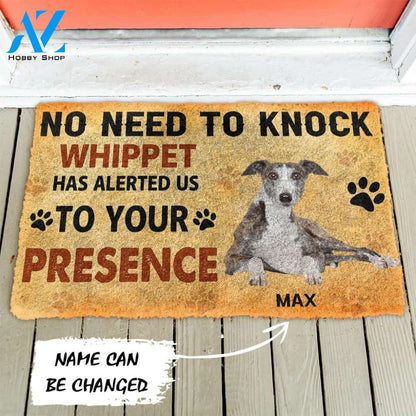 Gearhumans Gearhuman 3D No Need To Knock Whippet Dog Custom Name Doormat