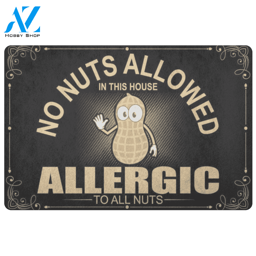 No Nuts Allowed Doormat | Welcome Mat | House Warming Gift