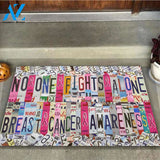 No One Fights Alone - Breast Cancer Awareness Doormat