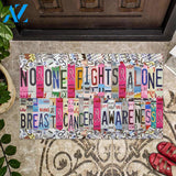 No One Fights Alone - Breast Cancer Awareness Doormat