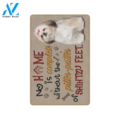 No Pitter Patter Of Shih Tzu Feet Printed Doormat Home Decor Gift For Dog Lovers