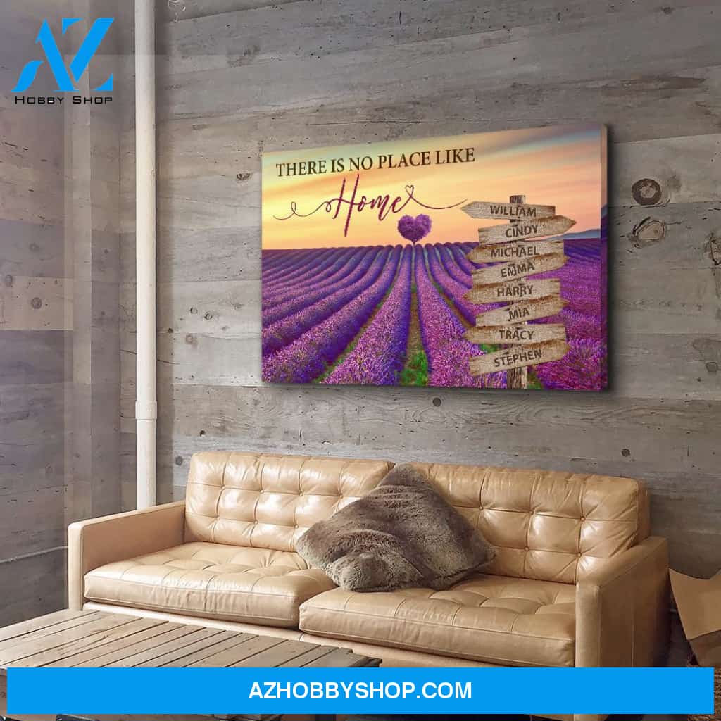 No Place Like Home - Personalized Custom Name Canvas