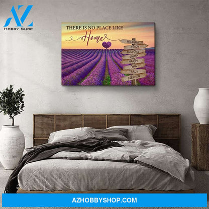 No Place Like Home - Personalized Custom Name Canvas