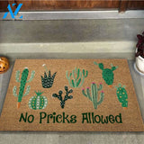 No Pricks Allowed - Cactus Coir Pattern Print Doormat