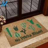 No Pricks Allowed Cactus Coir Pattern Print Doormat | Welcome Mat | House Warming Gift