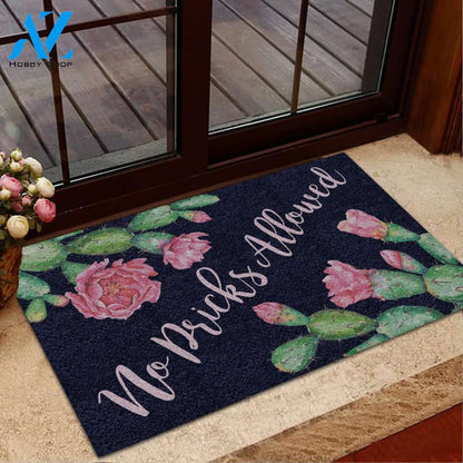 No Pricks Allowed Succulent Doormat Funny Indoor And Outdoor Doormat Warm House Gift Welcome Mat Gift For Friend Family