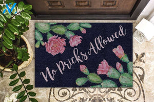 No Pricks Allowed Succulent Doormat Funny Indoor And Outdoor Doormat Warm House Gift Welcome Mat Gift For Friend Family