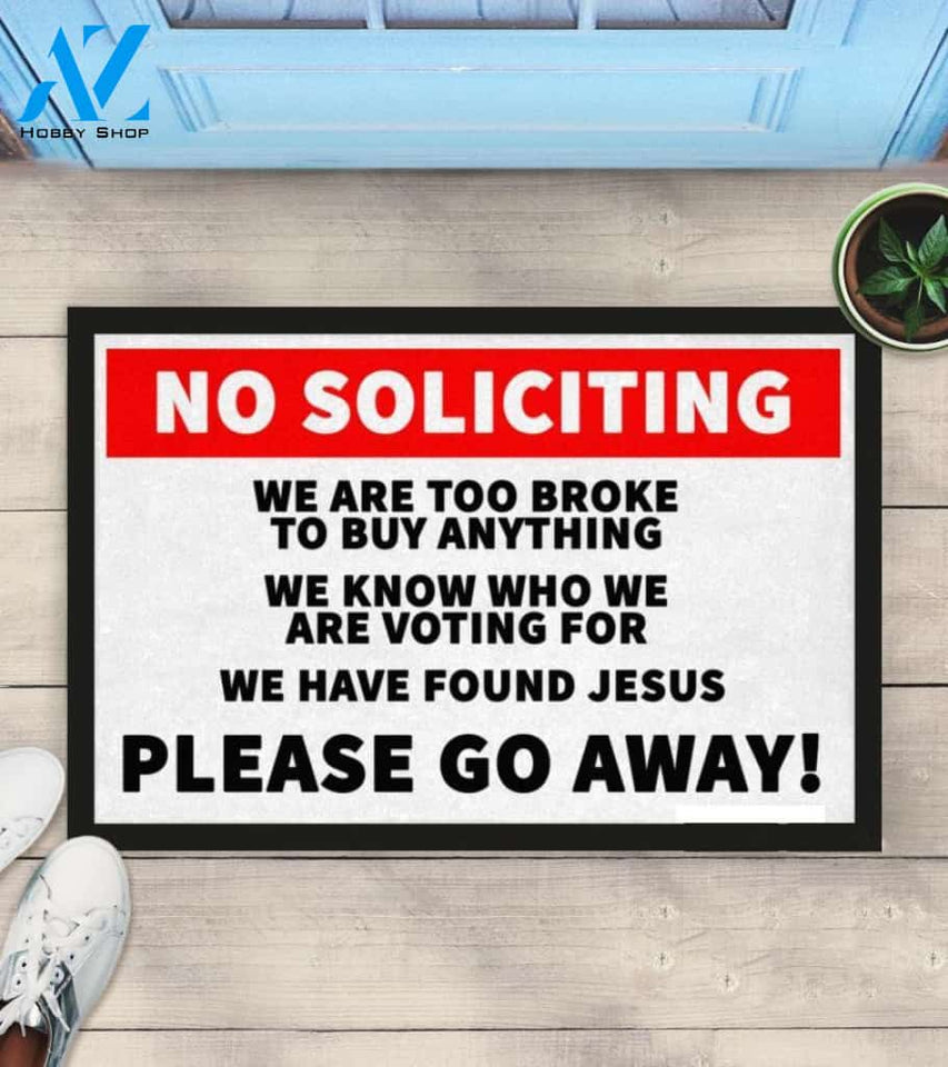 No Soliciting Doormat | Welcome Mat | House Warming Gift
