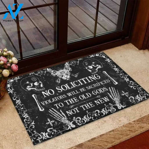 No Soliciting Witch Doormat | Welcome Mat | House Warming Gift