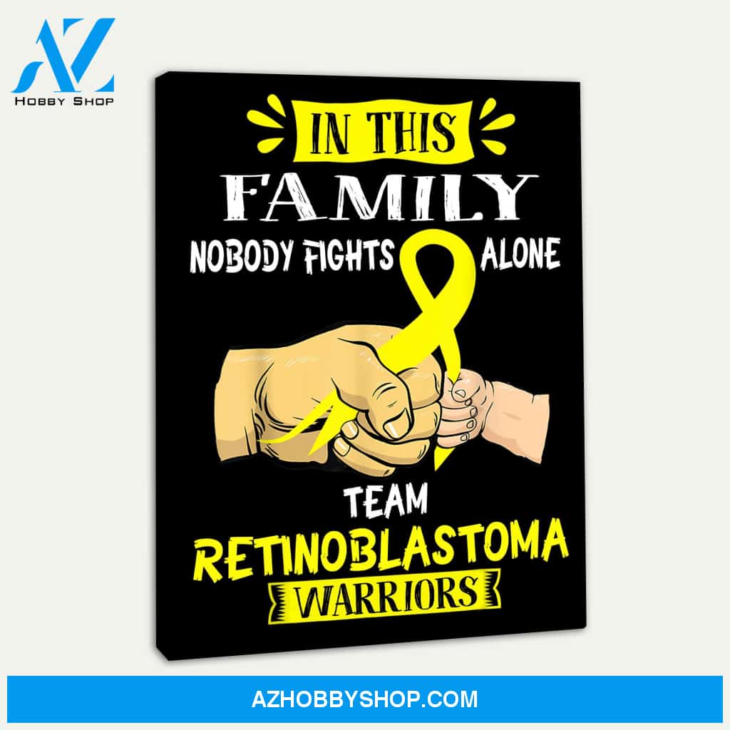 Nobody Fights Alone Team Retinoblastoma Warrio Canvas Print Wall Art - Matte Canvas