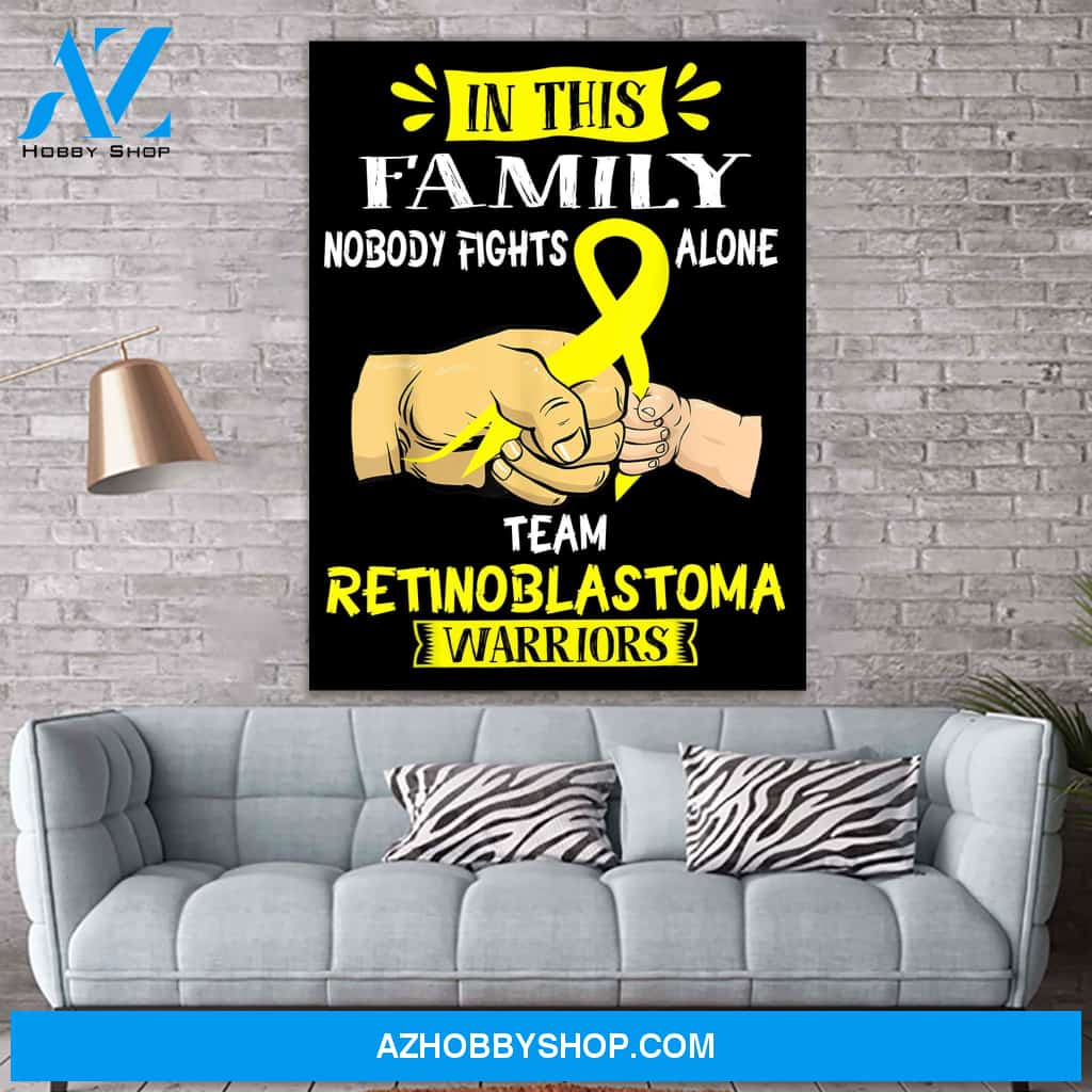 Nobody Fights Alone Team Retinoblastoma Warrio Canvas Print Wall Art - Matte Canvas
