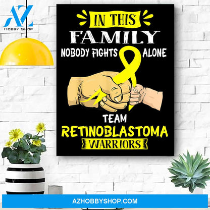 Nobody Fights Alone Team Retinoblastoma Warrio Canvas Print Wall Art - Matte Canvas