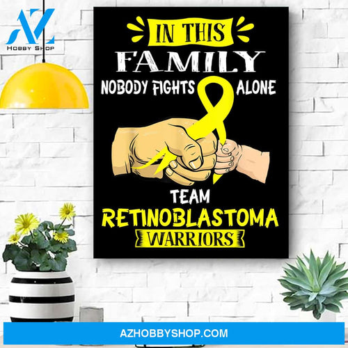 Nobody Fights Alone Team Retinoblastoma Warrio Canvas Print Wall Art - Matte Canvas