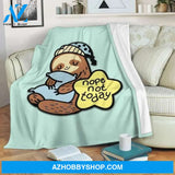 Nope Not Today Sloth Sherpa Fleece Blanket