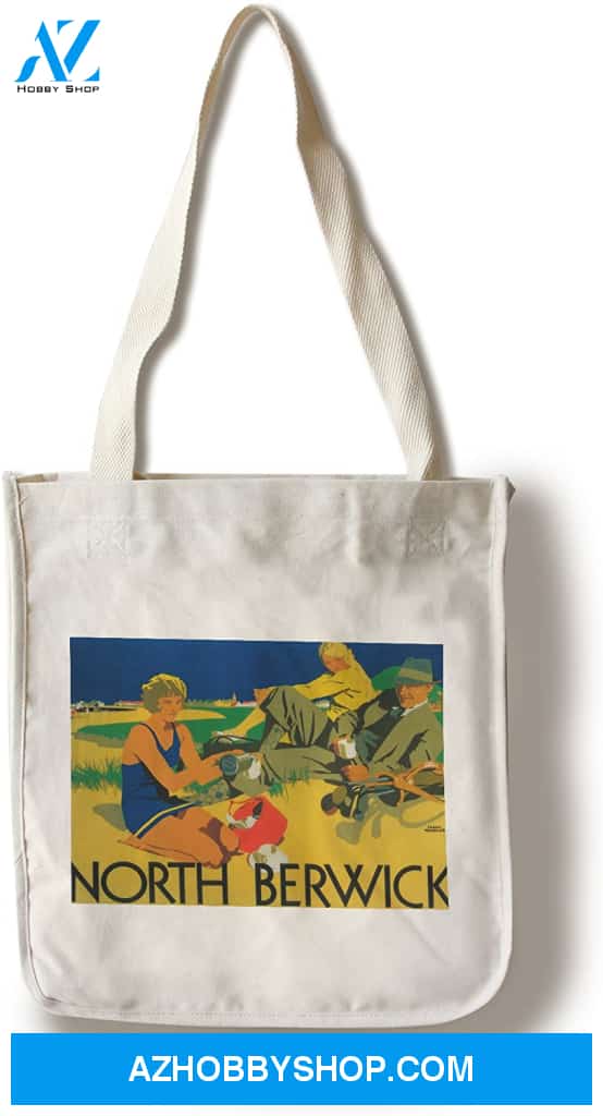 North Berwick Scotland Golf Coast Vintage Promotional Poster