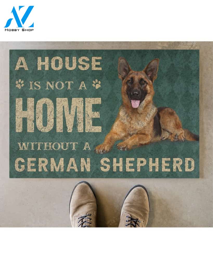 not a home without a german shepherd doormat | Welcome Mat | House Warming Gift