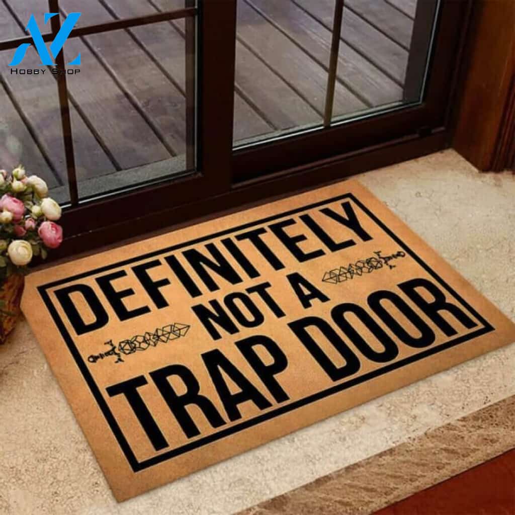 Not A Trap Door D&D Coir Pattern Print Doormat | Welcome Mat | House Warming Gift