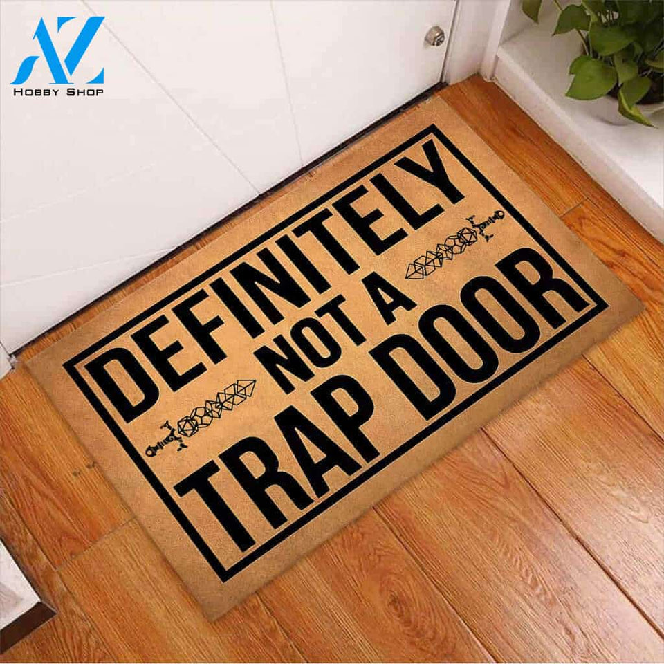 Not A Trap Door - Tabletop RPG Coir Pattern Print Doormat