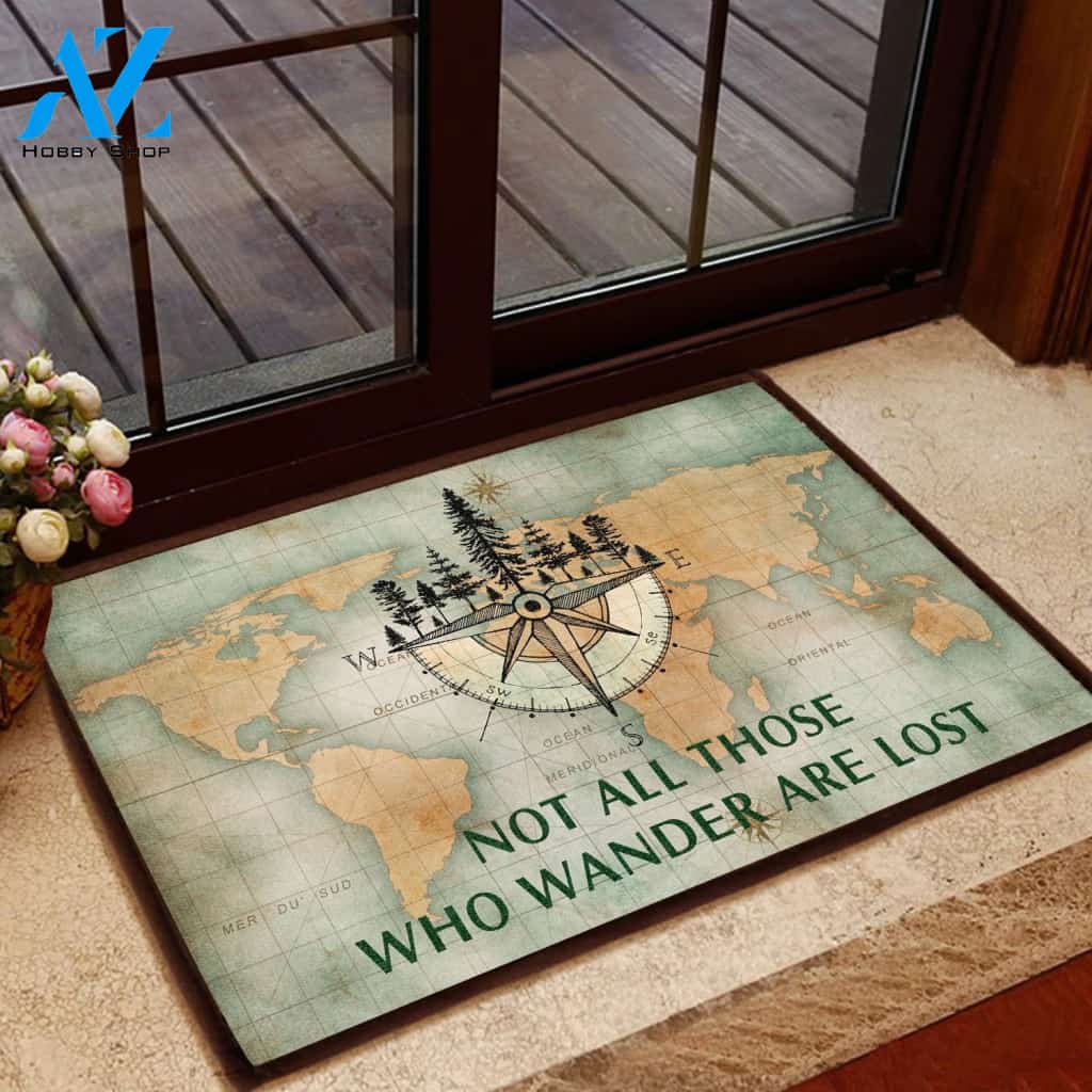 Not All Those Who Wander Are Lost Doormat | Welcome Mat | House Warming Gift | Christmas Gift Decor
