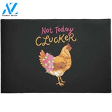 Not Today Clucker Chicken Animal Doormat Welcome Mat Farm Rug Farmer House Decor Housewarming Gift Gift for Famer Friend for Chicken Farm Animal Lovers