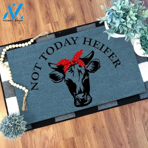 Not today heifer Cow Doormat