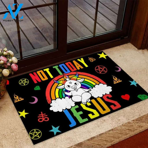 Not Today Jesus Satan Doormat