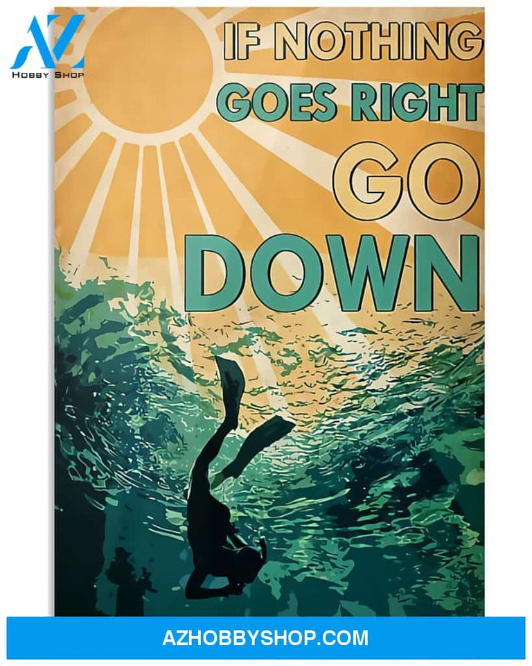 Top #49 Nothing Goes Right Go Down Vertical Canvas Wall Art, Wall Decor Visual Art