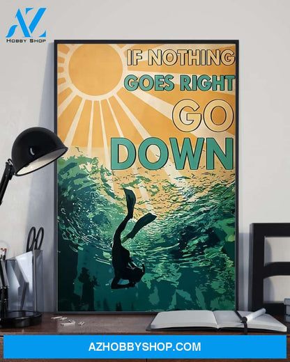 Top #49 Nothing Goes Right Go Down Vertical Canvas Wall Art, Wall Decor Visual Art