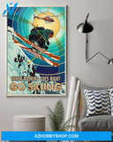 Nothing Goes Right Go Skiing Vertical Art Canvas, Wall Decor Visual Art
