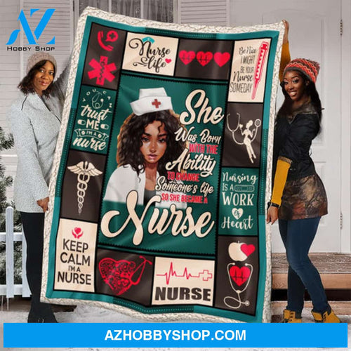 Nurse Blanket, Black Nurse Nursing Is A Work Of Heart, Gift For Nurse