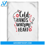 Nurse Blanket, Fleece Blankets,Cold Hands Warm Heart. Gift For Friend Family Home Decor Bedding Couch Sofa Soft and Comfy Cozy