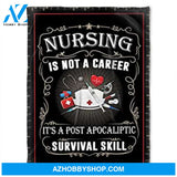 Nurse Blanket. Fleece Blankets, It;s Post Apocaliptic, Survival Skill. Gift For Friend Family Home Decor Bedding Couch Sofa Soft and Comfy Cozy