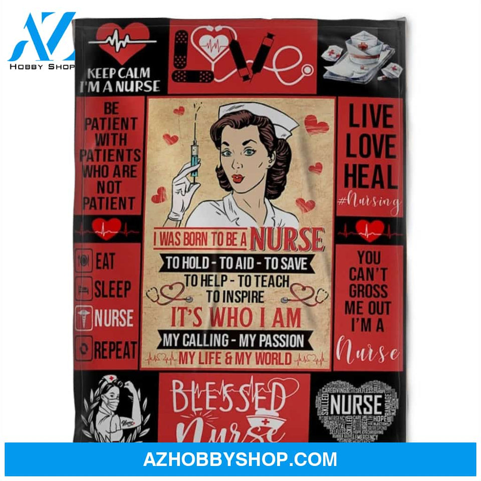 Nurse Blanket, Fleece Blankets, Live Love Heal Nursing. Gift For Friend Family Home Decor Bedding Couch Sofa Soft and Comfy Cozy