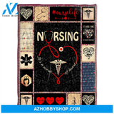 Nurse Blanket, Fleece Blankets, Nurse My Heart. Gift For Friend Family Home Decor Bedding Couch Sofa Soft and Comfy Cozy