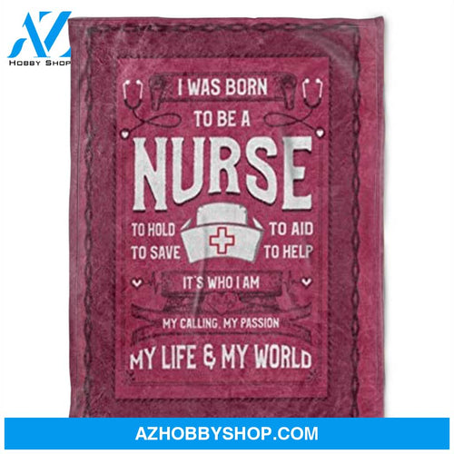 Nurse Blanket. My Calling My Passion My Life And My World. Gift For Friend Family Home Decor Bedding Couch Sofa Soft and Comfy Cozy