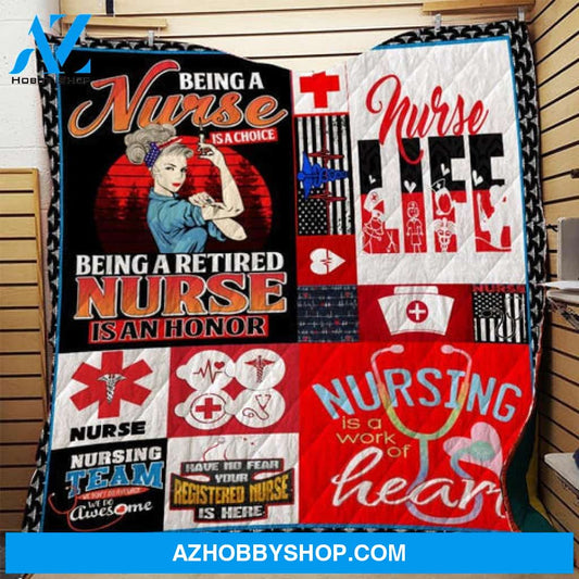 Nurse Blanket, Nursing Is A Work Of Heart Gift