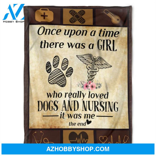 Nurse Blanket.Fleece Blankets, Who Really Loved Dogs And Nursing. Gift For Friend Family Home Decor Bedding Couch Sofa Soft and Comfy Cozy