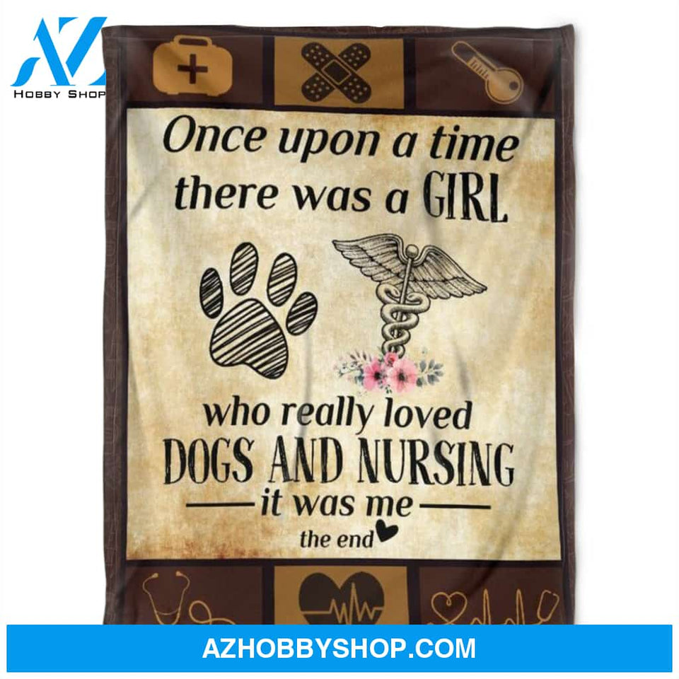 Nurse Blanket.Fleece Blankets, Who Really Loved Dogs And Nursing. Gift For Friend Family Home Decor Bedding Couch Sofa Soft and Comfy Cozy