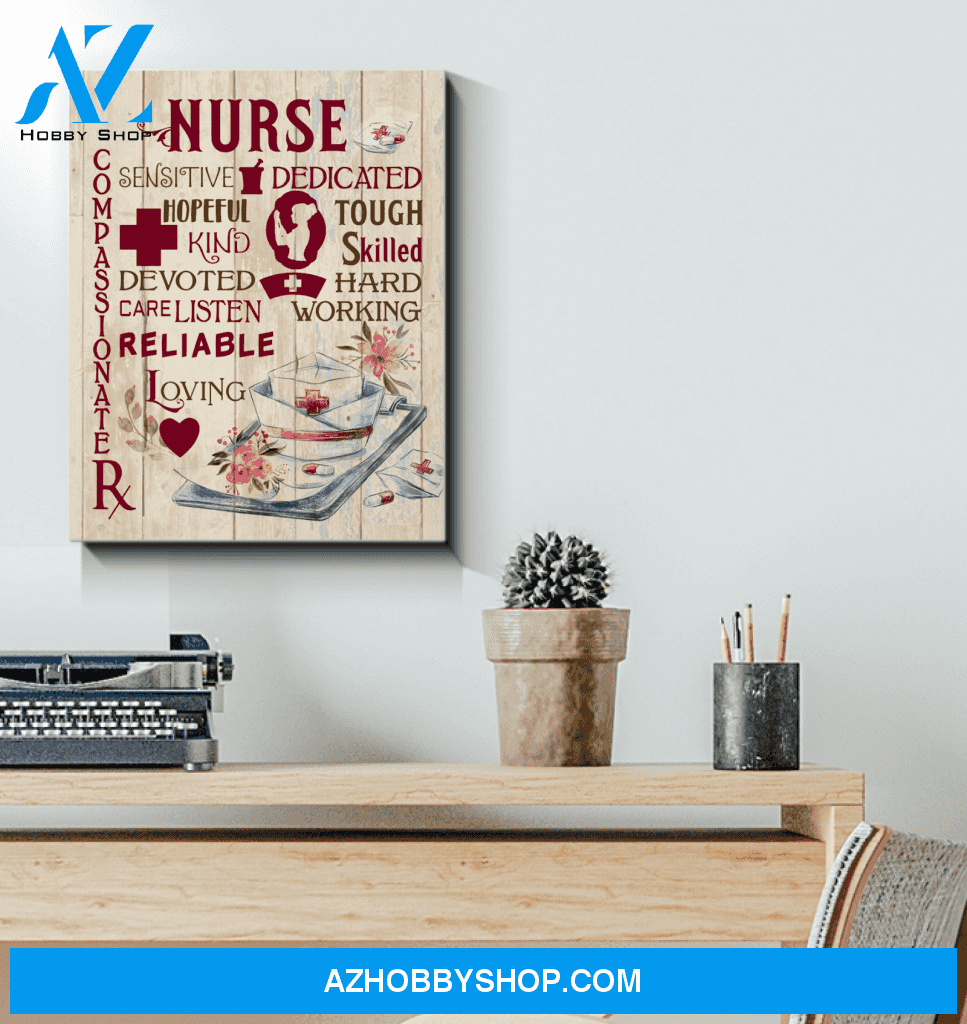 NURSE Compassionate Canvas Wall Art