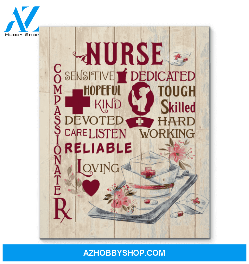 NURSE Compassionate Canvas Wall Art
