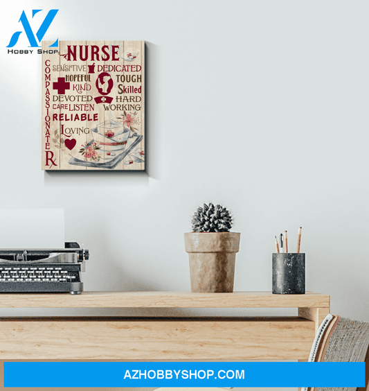 NURSE Compassionate Canvas Wall Art