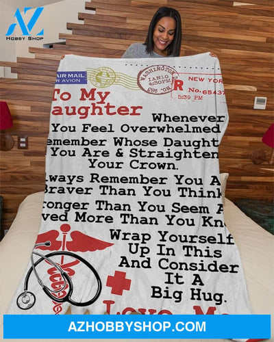 Nurse Daughter Premium Fleece Blanket