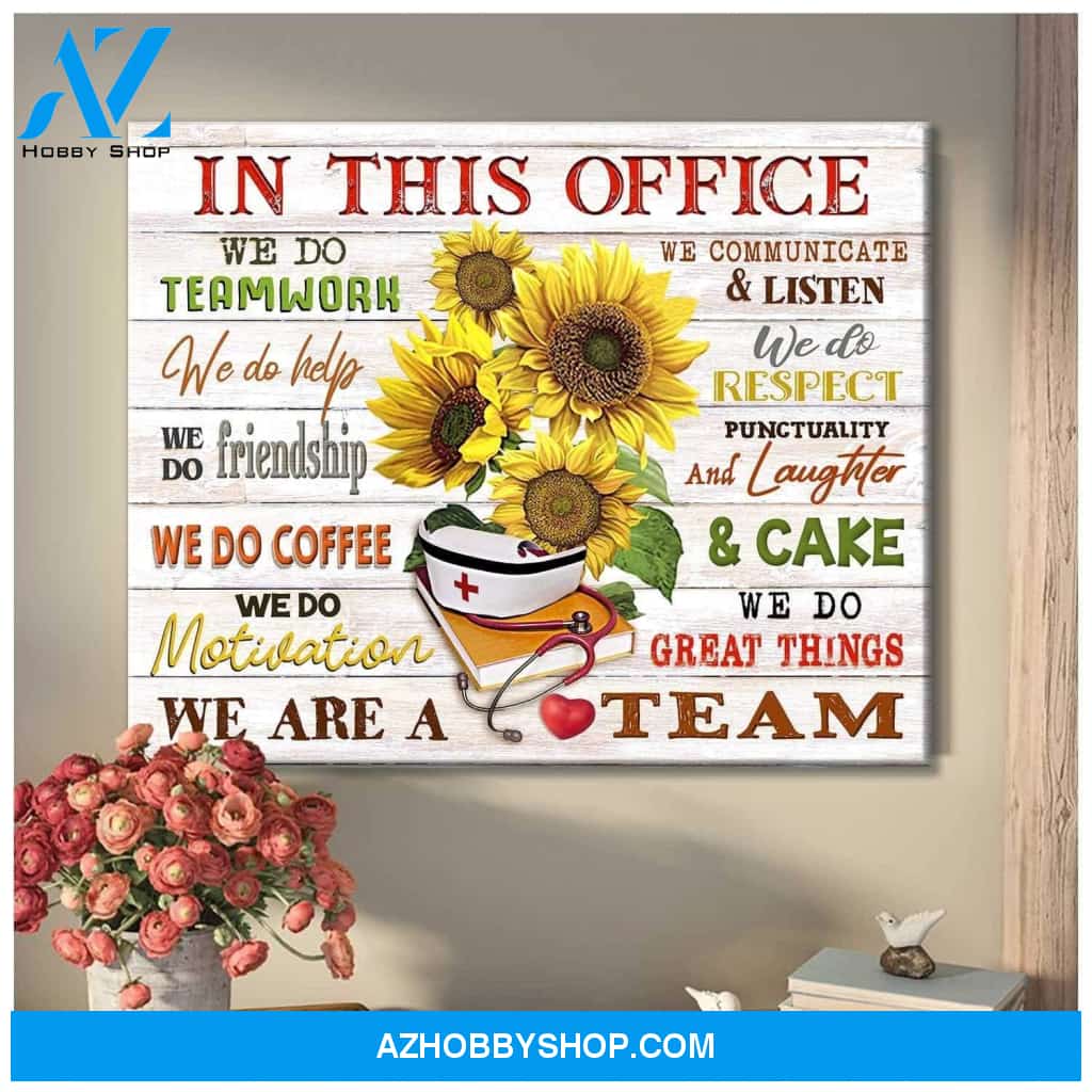 Nurse In This Office Canvas Wall Art