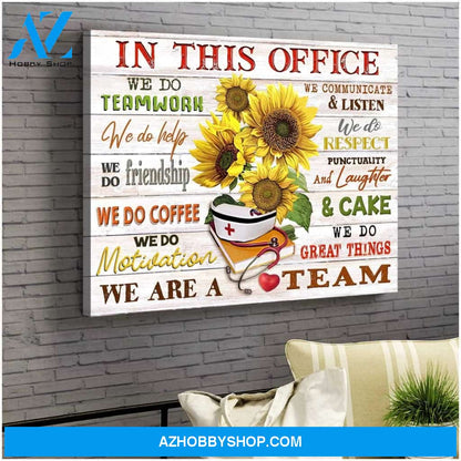 Nurse In This Office Canvas Wall Art