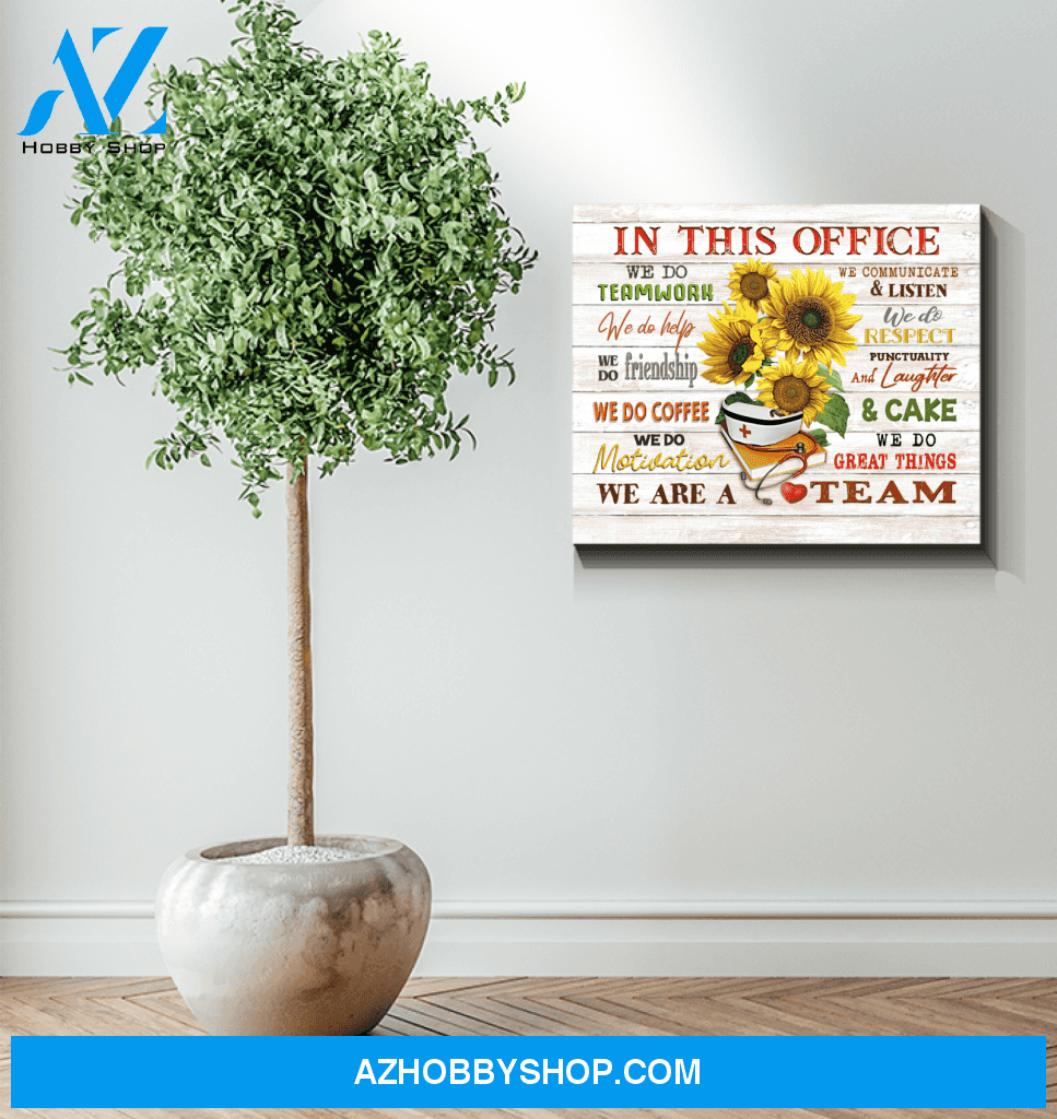 Nurse In This Office Canvas Wall Art