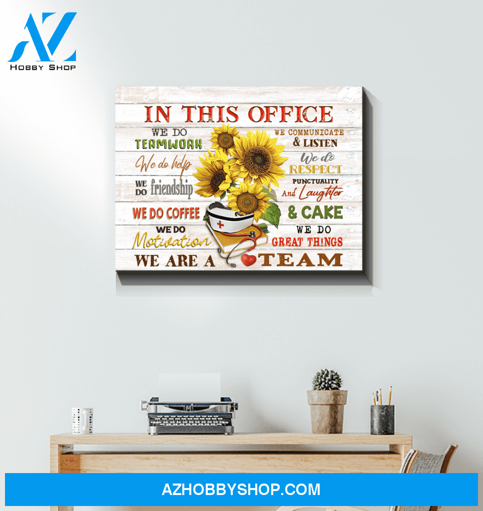 Nurse In This Office Canvas Wall Art